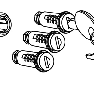 Key kit + 3 red-key cylinders SHAD 200062R for SH26, SH29, SH33, SH34, SH39, SH40, SH44, SH45, SH46, SH47, SH35, SH23