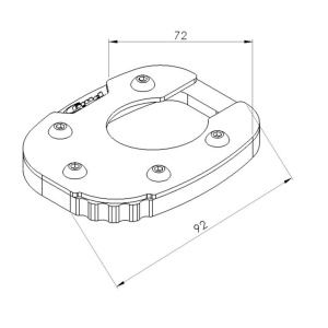 Kickstand extension PUIG 20583N Negru - Img 2