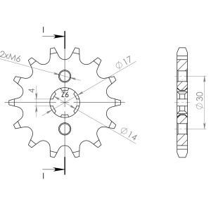 Kit de lant D.I.D Chain - Argintiu lant 420 D, Non-sealed, pinion fata SUPERSPROX, foaie spate JT pentru SUZUKI DR-Z 110 2003-2005 - Img 3