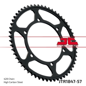 Kit de lant D.I.D Chain - Argintiu lant 428 D, Non-sealed, pinion fata JT cauciucat, foaie spate JT pentru YAMAHA TDR 125 1993-2001 - Img 6