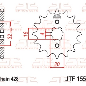 Kit de lant D.I.D Chain - Argintiu lant 428 VX, X-Ring, pinion fata JT, foaie spate JT pentru YAMAHA YZF-R 125 2019-2022 - Img 4