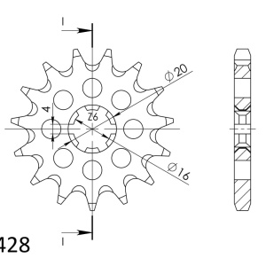 Kit de lant D.I.D Chain - Argintiu lant 428 VX, X-Ring, pinion fata SUPERSPROX, foaie spate SUPERSPROX pentru SUZUKI RM 80 1997-2001 - Img 3
