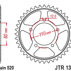 Kit de lant D.I.D Chain - Argintiu lant 520 VX, X-Ring, pinion fata JT, foaie spate JT pentru HONDA XL 750 Transalp 2023-2024 - Img 6