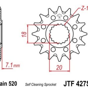 Kit de lant D.I.D Chain - Argintiu lant 520 VX, X-Ring, pinion fata JT, foaie spate SUPERSPROX pentru SUZUKI RM 125 1983-2012 - Img 3