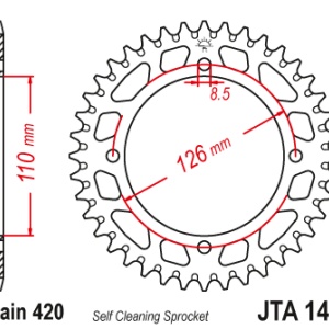 Kit de lant D.I.D Chain - Auriu lant 420 NZ, Non-sealed, pinion fata JT, foaie spate JT pentru KAWASAKI KX 65 2002-2025 - Img 5