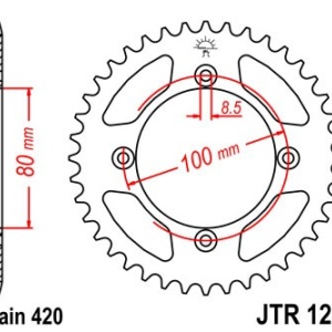 Kit de lant D.I.D Chain - Auriu lant 420 NZ, Non-sealed, pinion fata JT, foaie spate JT pentru HONDA CRF 110 F 2013-2025 - Img 5