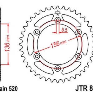 Kit de lant D.I.D Chain - Auriu lant 520 ERVT, X-Ring, pinion fata JT, foaie spate JT pentru GAS GAS EC 450 F (<2016) 2003-2011 - Img 5