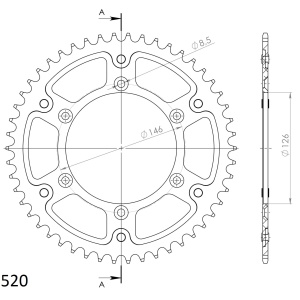 Kit de lant D.I.D Chain - Auriu lant 520 VX, X-Ring, pinion fata SUPERSPROX, foaie spate SUPERSPROX STEALTH pentru SUZUKI RM 125 1988-1991 - Img 5