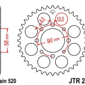 Kit de lant D.I.D Chain - Auriu lant 520 VX, X-Ring, pinion fata SUPERSPROX, foaie spate JT pentru HONDA VT 125 C / C2 Shadow 1999-2007 - Img 5