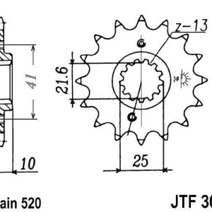 Kit de lant D.I.D Chain - Auriu lant 520 ZVM-X, X-Ring, pinion fata JT cauciucat, foaie spate SUPERSPROX pentru YAMAHA XT 660 R 2004-2015 - Img 3