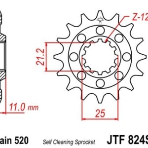 Kit de lant D.I.D Chain - Auriu lant 520 ZVM-X, X-Ring, pinion fata JT, foaie spate JT pentru HUSQVARNA TC 610 1999-2000 - Img 3