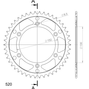Kit de lant D.I.D Chain - Auriu lant 520 ZVM-X, X-Ring, pinion fata SUPERSPROX, foaie spate SUPERSPROX pentru APRILIA SXV 4.5 2006-2012 - Img 5