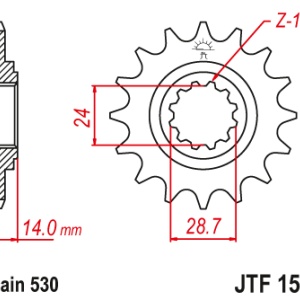 Kit de lant D.I.D Chain - Auriu lant 530 ZVM-X, X-Ring, pinion fata JT, foaie spate JT pentru KAWASAKI ZRX 1200 R 2001-2006 - Img 3