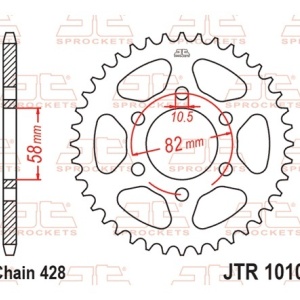 Kit de lant EK - Argintiu lant 428 SRO, O-ring, pinion fata JT, foaie spate JT pentru BENELLI BN 125 2017-2024 - Img 7