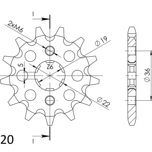 Kit de lant EK - Argintiu lant 520 H, Non-sealed, pinion fata SUPERSPROX, foaie spate SUPERSPROX pentru ATV HONDA TRX 300 EX 1993-2008 - Img 3
