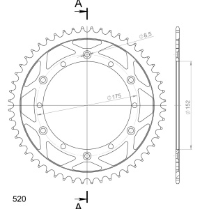 Kit de lant EK - Argintiu lant 520 SRX, X-Ring, pinion fata SUPERSPROX, foaie spate SUPERSPROX pentru YAMAHA WR 500 1992 - Img 5