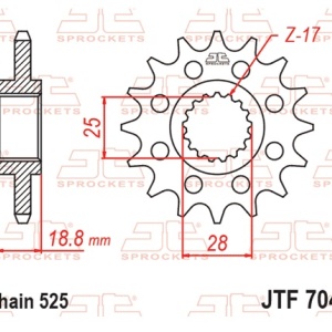 Kit de lant EK - Argintiu lant 525 DEX, X-Ring, pinion fata JT cauciucat, foaie spate JT pentru BMW F 800 GS 2008-2018 - Img 3