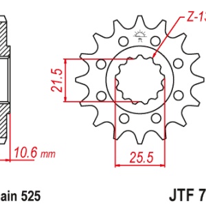 Kit de lant EK - Argintiu lant 525 DEX, X-Ring, pinion fata JT, foaie spate JT pentru BENELLI BN 600 2014-2017 - Img 3