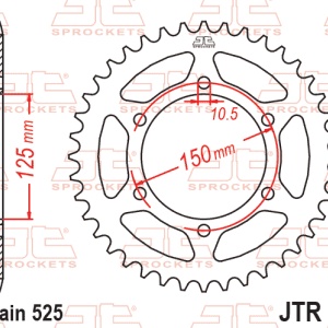 Kit de lant EK - Argintiu lant 525 SRX, X-Ring, pinion fata JT, foaie spate JT pentru QJMOTOR SRV 550 2023-2025 - Img 5