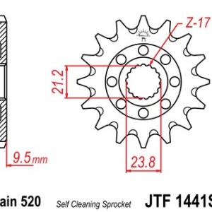 Kit de lant EK - Auriu lant 520 RRSM, Non-sealed, pinion fata JT, foaie spate JT pentru SUZUKI RM-Z 450 2005-2007 - Img 3
