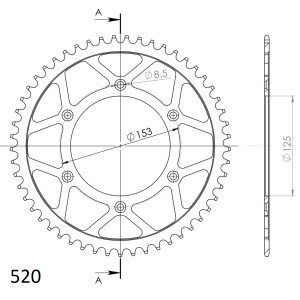 Kit de lant EK - Auriu lant 520 RRSM, Non-sealed, pinion fata SUPERSPROX, foaie spate SUPERSPROX pentru HONDA CR 250 R 1988-1989 - Img 5