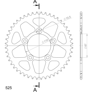 Kit de lant EK - Auriu lant 525 MVXZ, X-Ring, pinion fata JT cauciucat, foaie spate SUPERSPROX pentru SUZUKI GSX 650 F 2008-2016 - Img 5
