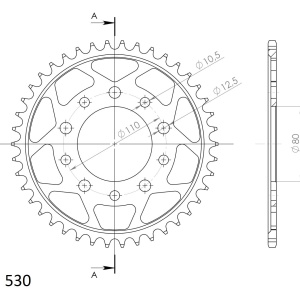 Kit de lant EK - Auriu lant 530 ZVX, X-Ring, pinion fata JT cauciucat, foaie spate SUPERSPROX pentru HONDA CBR 1000 F 1989-1995 - Img 5