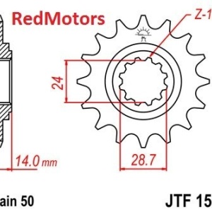 Kit lant DID GOLD PRO-STREET X-Ring 530 ZVMX pentru Kawasaki ZRX1200 R (ZR1200 A1-A5)/Kawasaki ZRX1200 S (ZR1200S B1P,B2P,B3P) 2001-2006 - Img 2