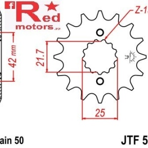 Kit lant DID GOLD X-Ring PRO-STREET 530 VX pentru Suzuki GSX-R1100 WP,WR Conversie la 530 1993-1994 - Img 2