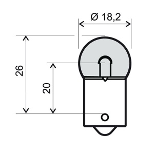 Lamp RMS 246510221 BA15S 12V 5W