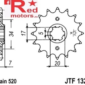 Pinion fata JTF 1327 cu 15 dinti