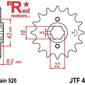Pinion fata JTF 431 cu 15 dinti