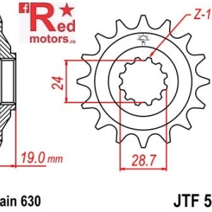 Pinion fata JTF 526 cu 15 dinti