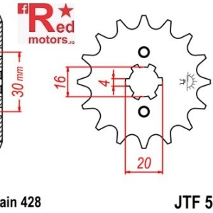 Pinion fata JTF 548 cu 14 dinti
