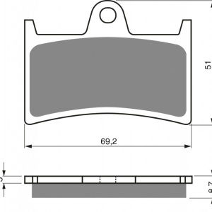 Placute de frana GOLDFREN 070 S3