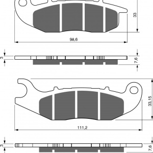 Placute de frana GOLDFREN 278 S3