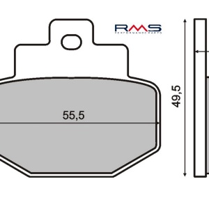 Placute de frana RMS 225100450 organic