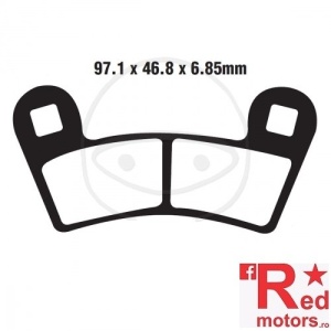 Placute frana fata SCOOTER STD EBC 97.1x46.8x6.85 pentru Polaris Outlaw 450, 525, RZR 800