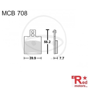 Placute frana fata SCOOTER TRW ALTN 39.9x56.2x7.7 MCB708