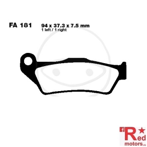 Placute frana fata SINTERED MX-S EBC RACING MX 94x37.3x7.5 FA181 pentru KTM XC 525 Desert Racing, Maico Cross 500, Moto Guzzi Quota 1100, Guzzi Stelvio 1200