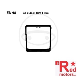 Placute frana fata sinterizate 46x44x16/11 EBC FA48 pentru Kawasaki Z 400