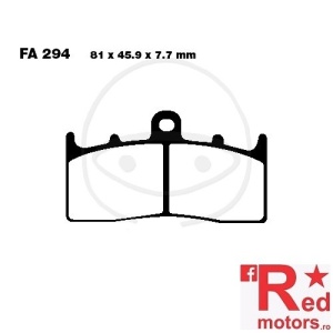 Placute frana fata sinterizate 81x45.9x7.7 EBC FA294 pentru BMW K 1200, K 1300, R 1150, R 1200, Kawasaki ZRX 400
