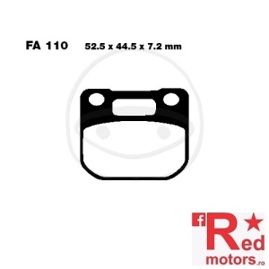 Placute frana fata STD EBC ALTN 52.5x44.5x7.2 FA56 pentru Suzuki RG 80, RG 125