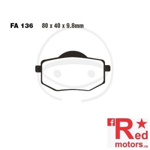 Placute frana fata STD EBC ALTN 80x40x9.8 FA136 pentru Yamaha XV 535