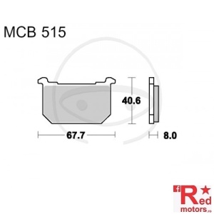 Placute frana fata STD TRW LUCAS 67.7x40.6x8 MCB515 pentru Kawasaki Z 750 H Ltd 4 Zylinder