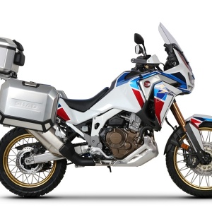 Set complet de cutii de aluminiu SHAD TERRA, 37L cutie centrala si 36L / 47L cutii laterale, incluzand set de montaj si placa SHAD HONDA CRF 1100 Africa Twin
