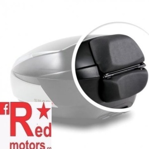Top case SHAD SH48 Gri inchis with backrest, carbon cover and PREMIUM SMART lock - Img 3