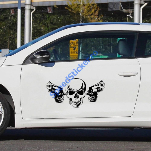 Set 2 buc Stickere Skull Guns 60cm