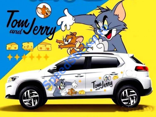 Set Stickere Auto Tom and Jerry Speed 2