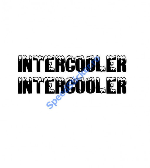 Set 2 buc Stickere Autocolante Intercooler 50 cm Model 1